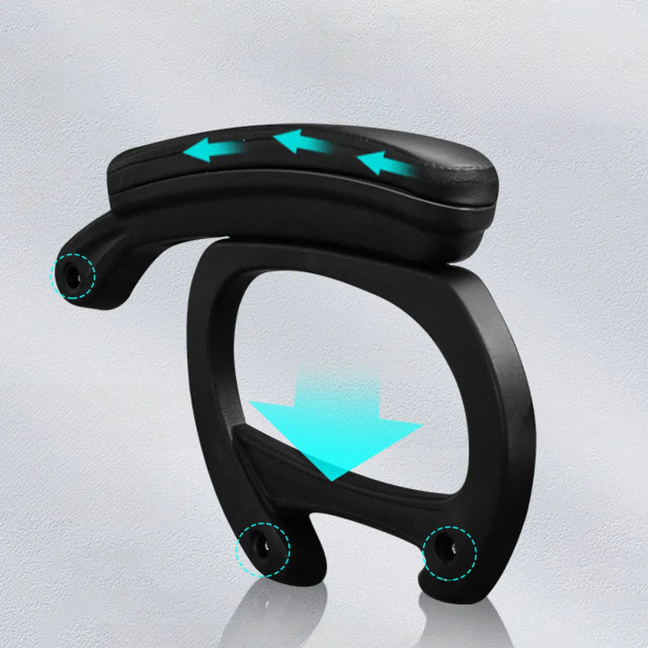 Sedia da ufficio girevole ergonomica in pelle nera con poggiapiedi
