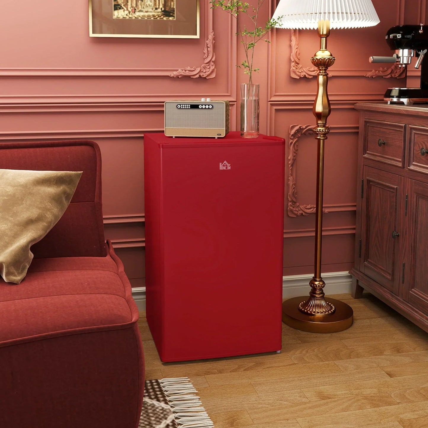 Mini-réfrigérateur de 3,2 pi³ avec congélateur, réfrigérateur compact à porte unique avec thermostat réglable pour chambre à coucher