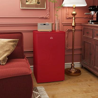 Mini-réfrigérateur de 3,2 pi³ avec congélateur, réfrigérateur compact à porte unique avec thermostat réglable pour chambre à coucher