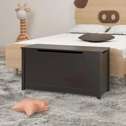 Contenitore portagiochi in legno per bambini con coperchio incernierato di sicurezza, per bambini dai 3 anni in su