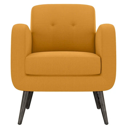 Poltrona di design di metà secolo Carson Carrington Keflavik, giallo senape