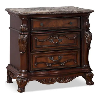 Furniture of America Eugene Set Camera da Letto Tradizionale 3 Pezzi in Legno di Ciliegio Scuro con Pannelli