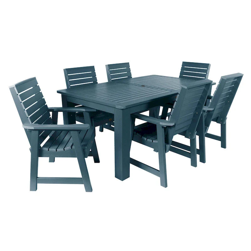 HIGHWOOD PROFESSIONAL Set da pranzo da esterno 7 pezzi 42x72