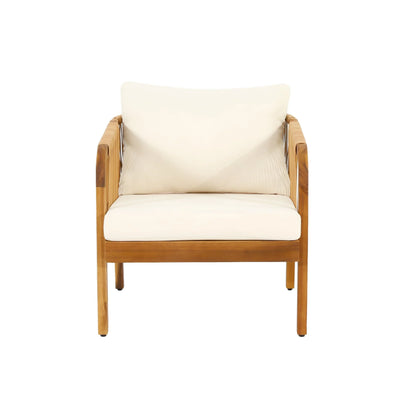 Set di poltrone da esterno Jabe in legno di acacia e vimini di Christopher Knight Home