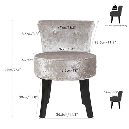 Tabouret de Coiffeuse en Bois Massif de 69,85 cm de haut - 69,85 H X 48,26 L X 29,97 P