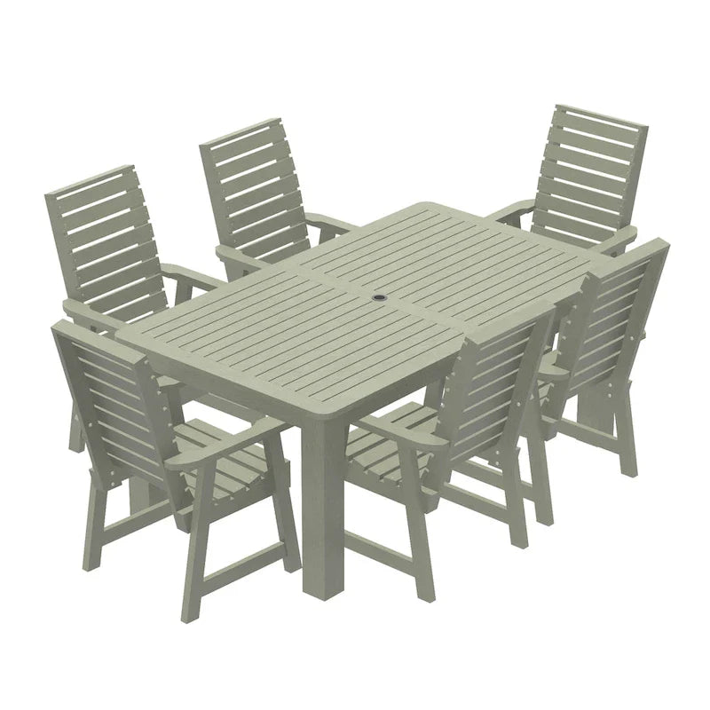 HIGHWOOD PROFESSIONAL Set da pranzo da esterno 7 pezzi 42x72