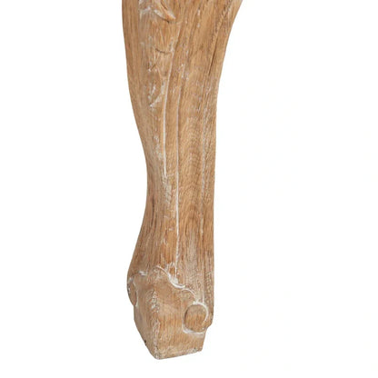 Poltrona con orecchioni Kali Oak in lino naturale - 34Lx34Px40H