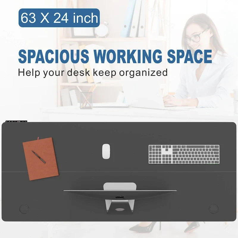 Scrivania elettrica Futzca regolabile in altezza, scrivania convertibile da seduto a in piedi con piano unito