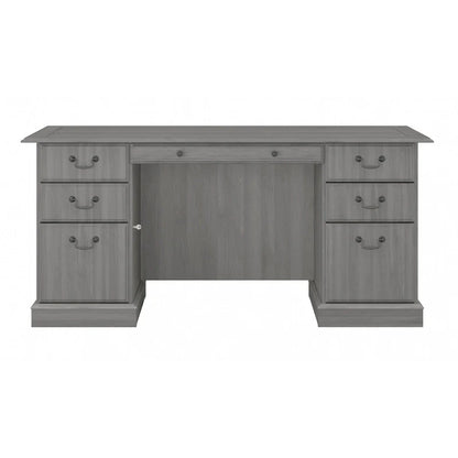 Scrivania Direzionale Bush Furniture Saratoga con Cassetti e Vani Contenitori