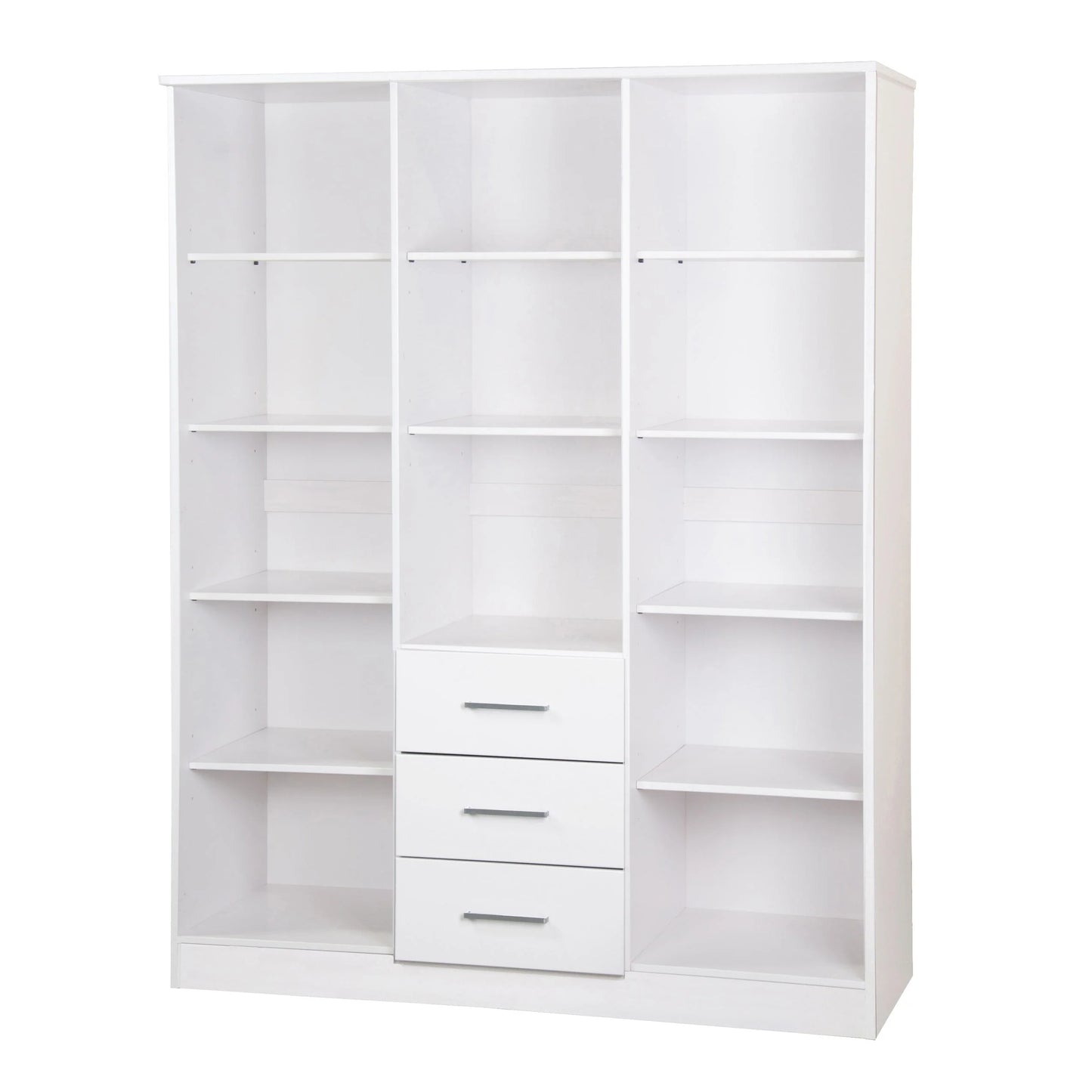 Palace Imports Armadio a 3 ante Cosmo 100% legno massello con ante in legno massello o a specchio