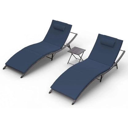 Set di 3 Chaise Lounge da Esterno Kullavik