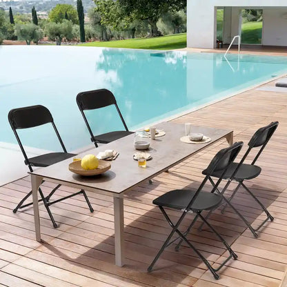 Sedia pieghevole in plastica da 10 pezzi capacità 158 kg per eventi, ufficio, matrimoni, feste, picnic, cucina, sala da pranzo