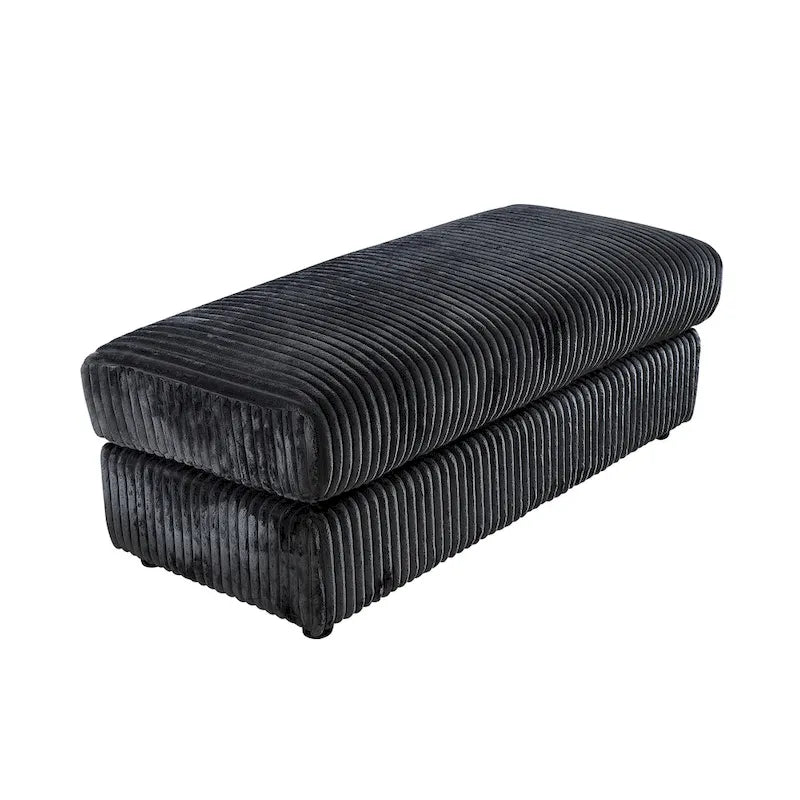 Divano Sezionale Modulare a L in Corduroy, 6 Pezzi Oversize, Combinazione Fai da Te