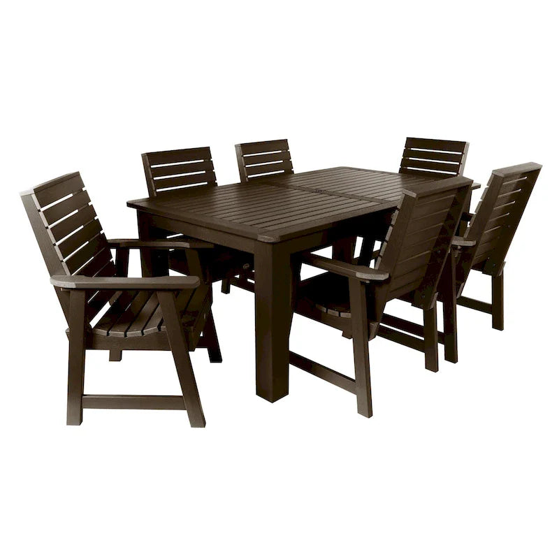 HIGHWOOD PROFESSIONAL Set da pranzo da esterno 7 pezzi 42x72