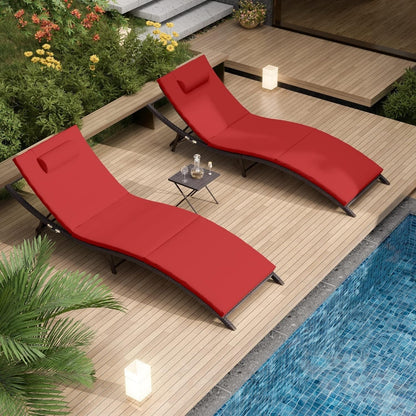 Set di 3 Chaise Lounge da Esterno Kullavik