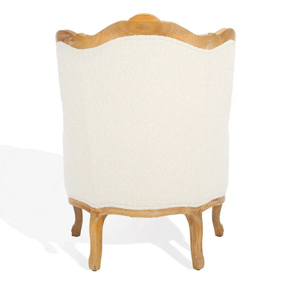 Poltrona con orecchioni Kali Oak in lino naturale - 34Lx34Px40H