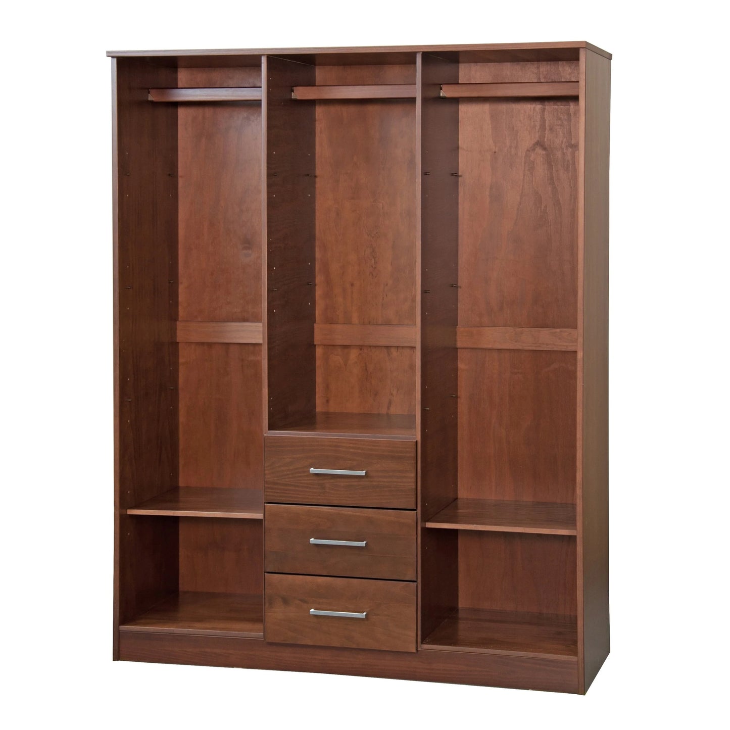 Palace Imports Armadio a 3 ante Cosmo 100% legno massello con ante in legno massello o a specchio