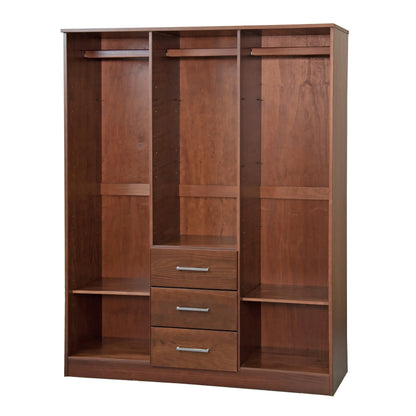 Palace Imports Armadio a 3 ante Cosmo 100% legno massello con ante in legno massello o a specchio