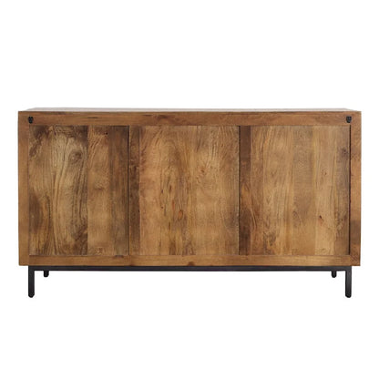 Credenza a 2 cassetti, 63 pollici di larghezza, marrone