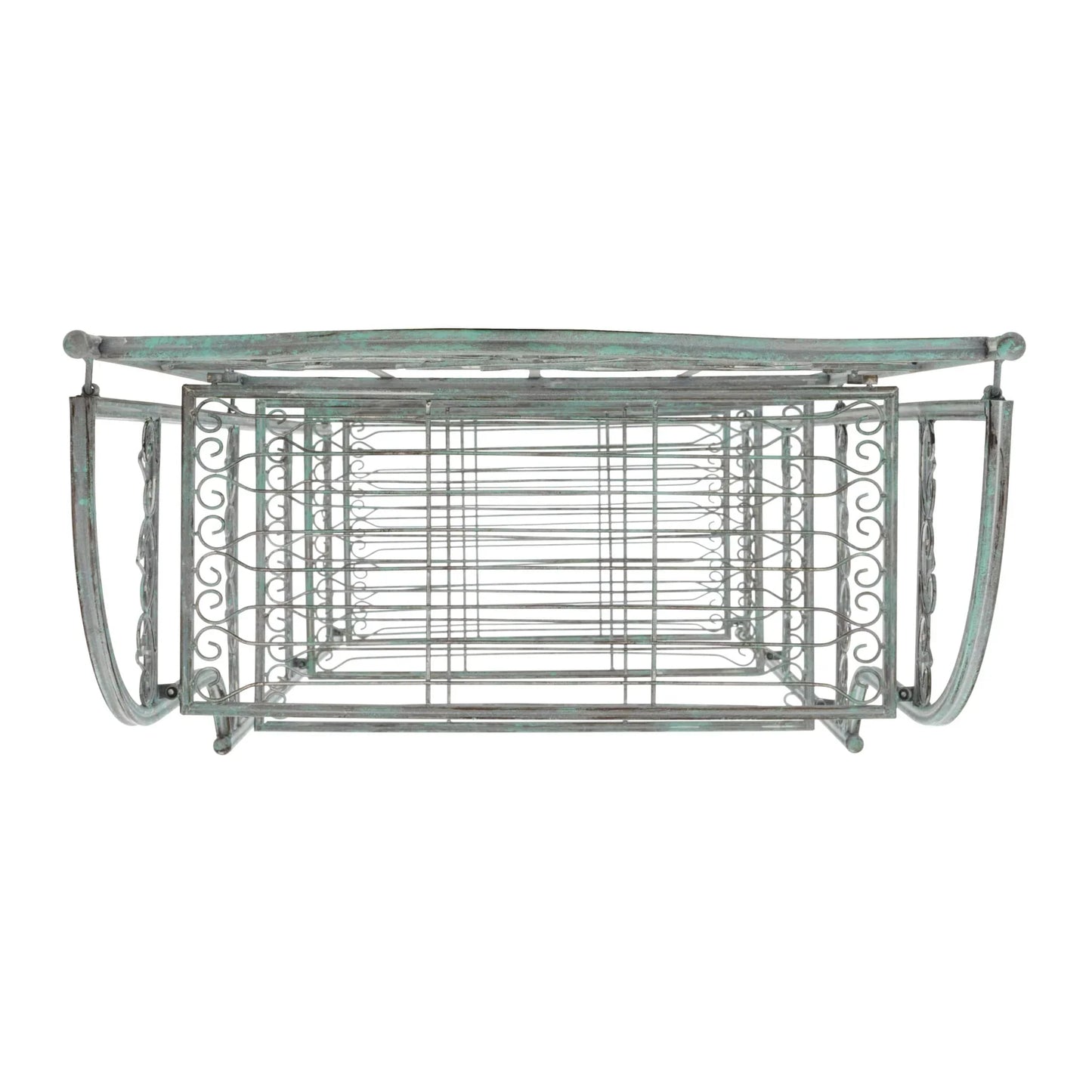SAFAVIEH Bryn Scaffale da panettiere da esterno a 4 ripiani in ferro battuto vittoriano - 25 pollici L x 15 pollici P x 63 pollici H - 25 L x 15 P x 63 H