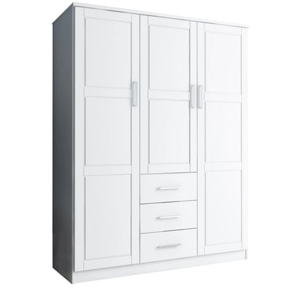 Palace Imports Armadio a 3 ante Cosmo 100% legno massello con ante in legno massello o a specchio
