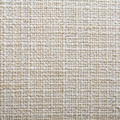 Divano curvo a 3 posti con cuscini a sfera, misto lino beige
