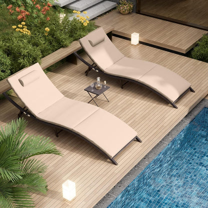 Set di 3 Chaise Lounge da Esterno Kullavik