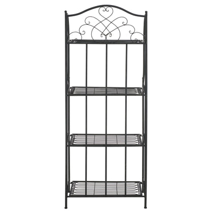 SAFAVIEH Bryn Scaffale da panettiere da esterno a 4 ripiani in ferro battuto vittoriano - 25 pollici L x 15 pollici P x 63 pollici H - 25 L x 15 P x 63 H