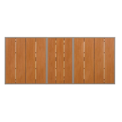 Set da pranzo da esterno allungabile a 7 pezzi con tavolo allungabile e 6 sedie con braccioli