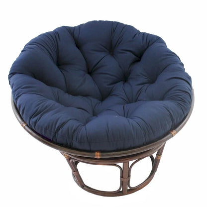Sedia Papasan in rattan da 42 pollici con cuscino in twill
