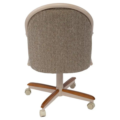 Sedia da pranzo informale girevole e reclinabile su rotelle con cuscino
