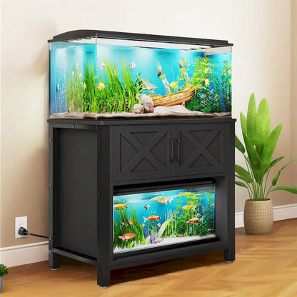 Mobiletto di supporto per acquario da 150-190 litri con prese elettriche