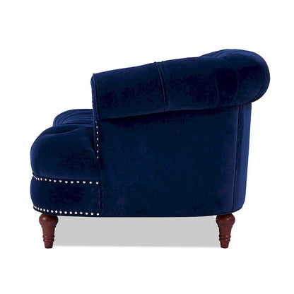 Divano Chesterfield trapuntato in velluto La Rosa 84 Mid-Century Modern