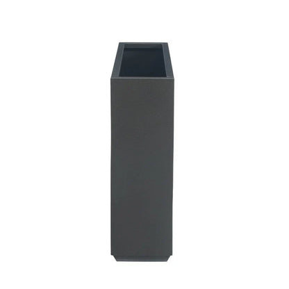 Vaso/fioriera metallica pesante per piante da esterno, fioriera in metallo lunga e alta 38Lx10Px30A pollici - 38x30x10
