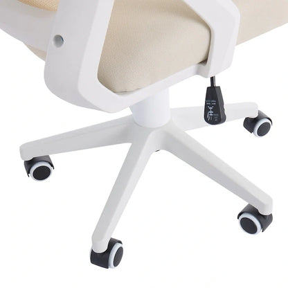 Javlergo Sedia da Ufficio Girevole a Schienale Medio con Supporto Lombare, Sedia da Scrivania Ergonomica da Computer in Rete con Braccioli