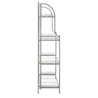 SAFAVIEH Bryn Scaffale da panettiere da esterno a 4 ripiani in ferro battuto vittoriano - 25 pollici L x 15 pollici P x 63 pollici H - 25 L x 15 P x 63 H