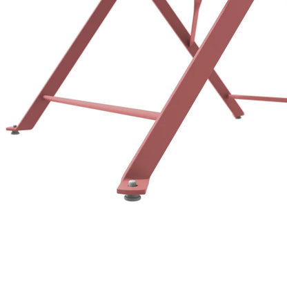 Set bistro pieghevole in metallo da 3 pezzi, set conversazione resistente alle intemperie per esterni/interni, per patio, cortile, giardino