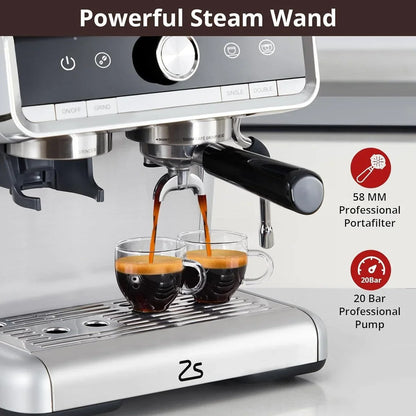 Macchina da caffè espresso, con macinacaffè, serbatoio dell'acqua da 2,8 L