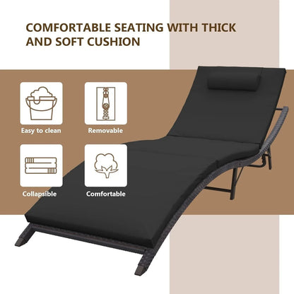 Set di 3 Chaise Lounge da Esterno Kullavik