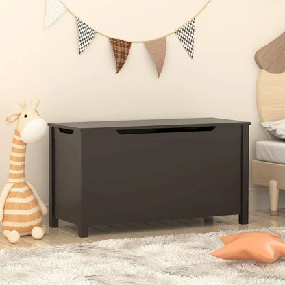 Contenitore portagiochi in legno per bambini con coperchio incernierato di sicurezza, per bambini dai 3 anni in su