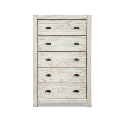 Cassettiera 5 cassetti in legno massello Montauk di Grain Wood Furniture