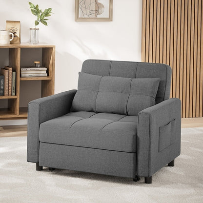 Canapé-lit convertible 3-en-1, Canapé-chaise dépliable, Lit pliant convertible pour salon