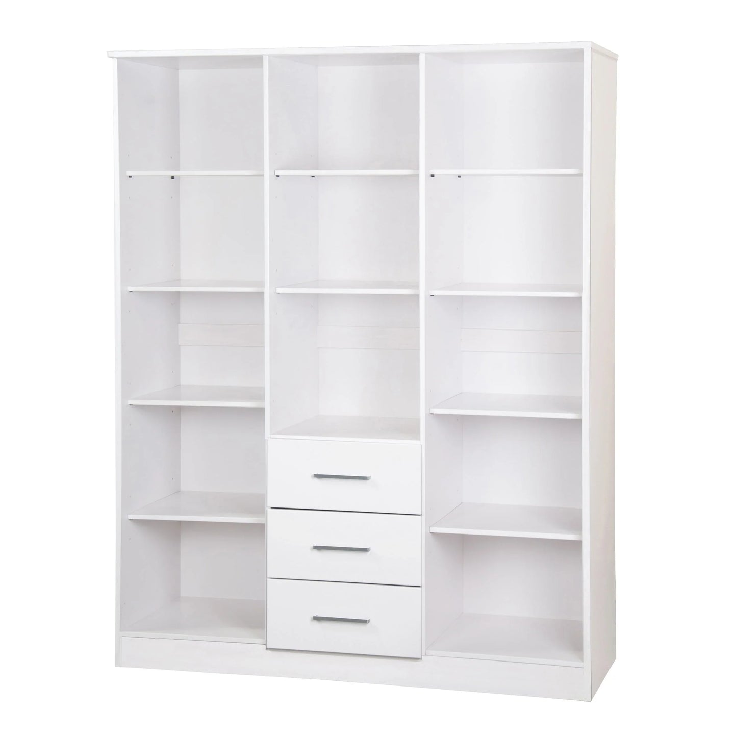 Palace Imports Armadio a 3 ante Cosmo 100% legno massello con ante in legno massello o a specchio