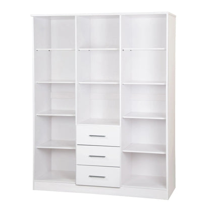 Palace Imports Armadio a 3 ante Cosmo 100% legno massello con ante in legno massello o a specchio